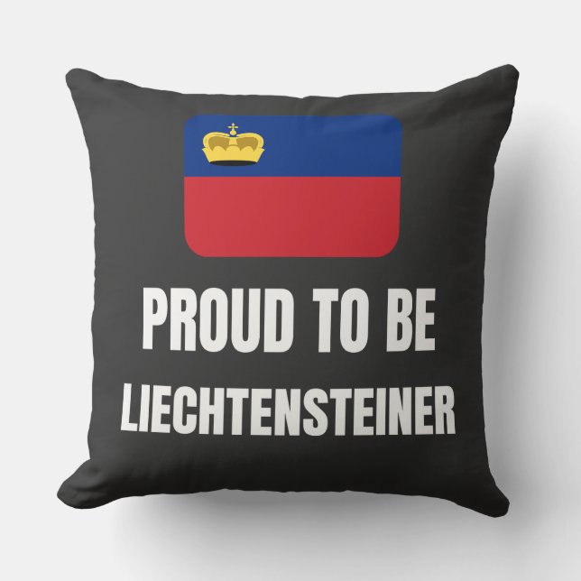 Cojín Decorativo Orgulloso de ser Liechtenstein (Anverso)