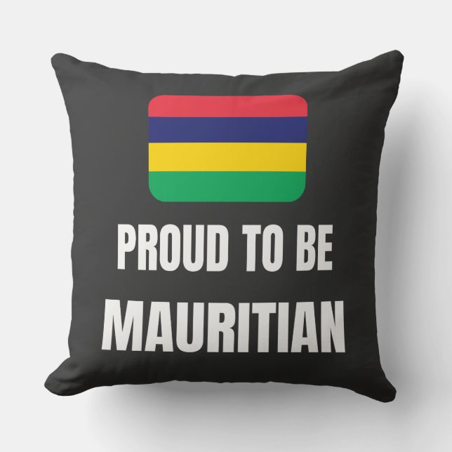 Cojín Decorativo Orgulloso de ser mauriciano (Anverso)