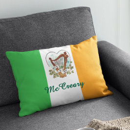 Cojín Decorativo Orgulloso de ser Personalizado irlandés de Harp y