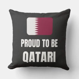 Cojín Decorativo Orgulloso de ser qatarí