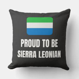 Cojín Decorativo Orgulloso de ser sierraleonés