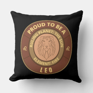 Cojín Decorativo Orgulloso de ser un Leo