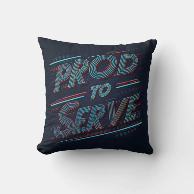 Cojín Decorativo Orgulloso de servir (Anverso)