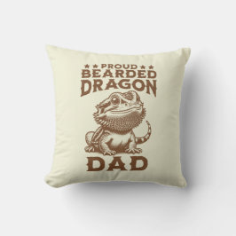 Cojín Decorativo Orgulloso Dragon Dad Reptile Lover
