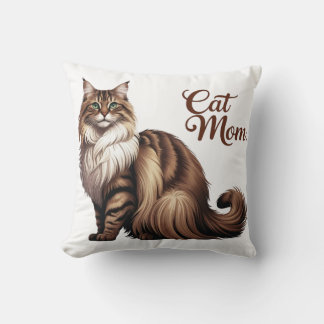 Cojín Decorativo Orgulloso Maine Coon Cat Mom Pillow I