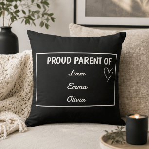 Cojín Decorativo Orgulloso Padre/Madre de - Con Nombres Personaliza