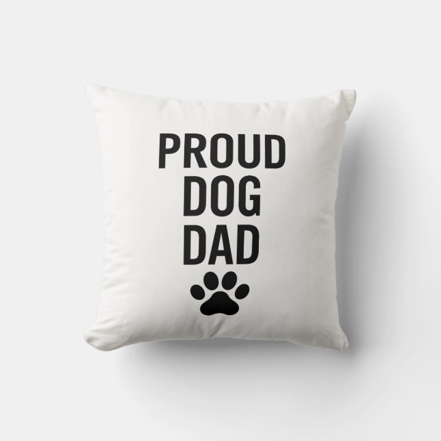 Cojín Decorativo Orgulloso papá de perro - Gracioso regalo de amant (Anverso)