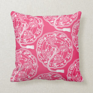 Cojín decorativo oriental cerise del diseño del