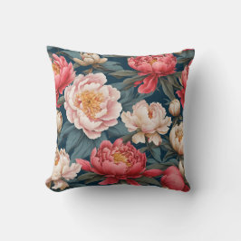 Cojín Decorativo Oriental y White Peonies