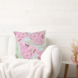 Cojín Decorativo Origami Chintz (L) Dusty Pink Blue Brown White