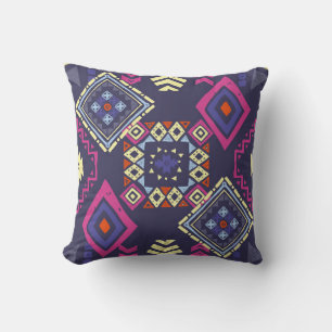 Cojín Decorativo Origen étnico tribal. Geomet primitivo y elegante
