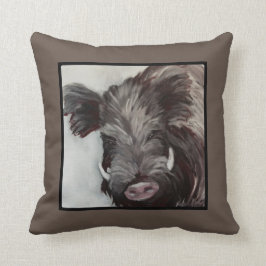 Cojín decorativo original del Razorback del cerdo