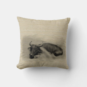 Cojín Decorativo Original Painting Water Buffalo Ox New Year SqP
