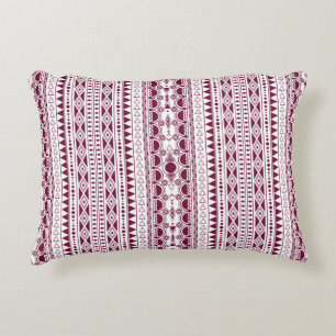 Cojín Decorativo Ornamento Bohemio 30122020 Rojo oscuro