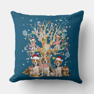 Cojín Decorativo Ornamento De Árbol De Navidad Beagle Para Perro
