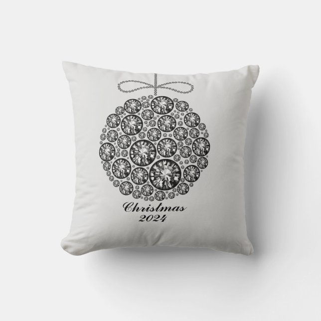 Cojín Decorativo Ornamento de Navidad 2024 (Anverso)