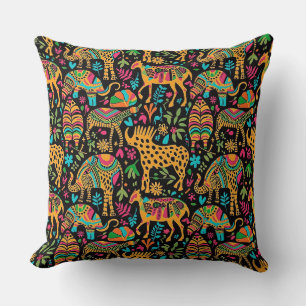Cojín Decorativo Ornamento étnico africano tradicional, patrón trib
