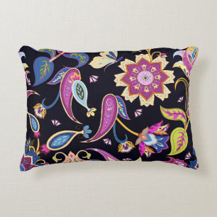 Cojín Decorativo Ornamento floral sin foco de Paisley en India