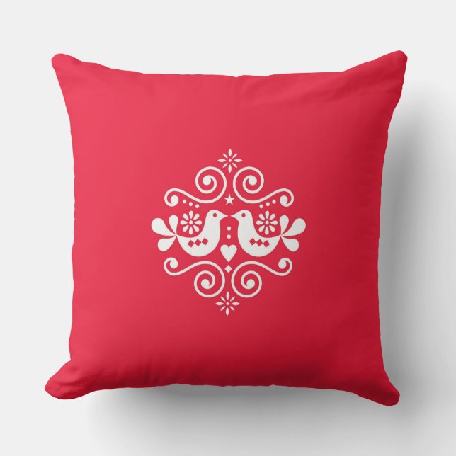 Cojín Decorativo Ornamento folclórico tradicional Pillow (Anverso)