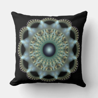 Cojín Decorativo Ornamento fractal de estrella brillante