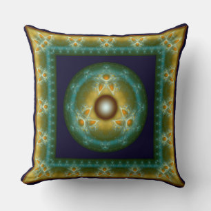 Cojín Decorativo Ornamento místico brillante fractal