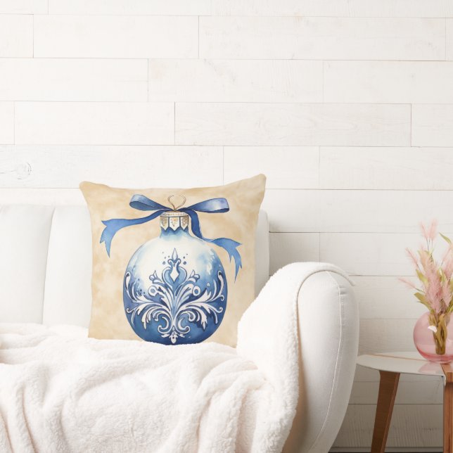 Cojín Decorativo Ornamento navideño acuarela (Sofá)