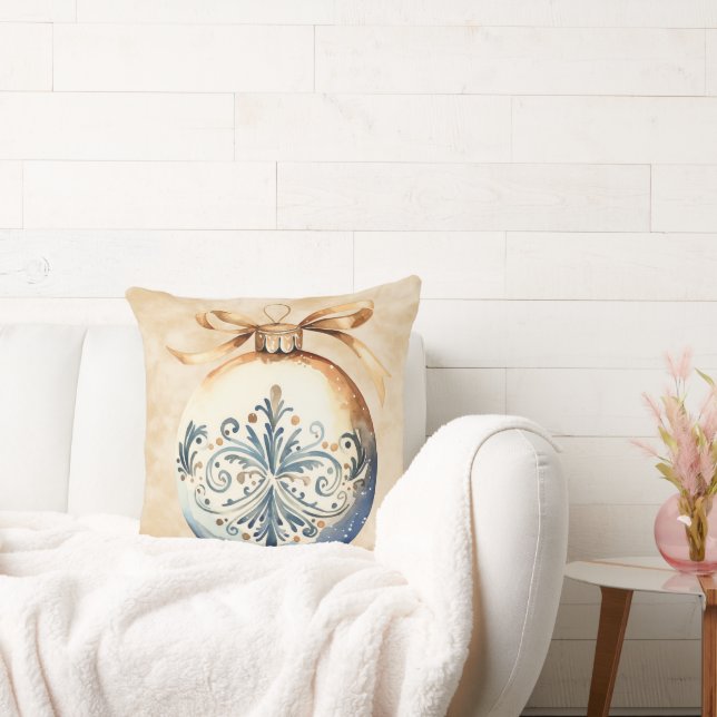 Cojín Decorativo Ornamento navideño acuarela (Sofá)
