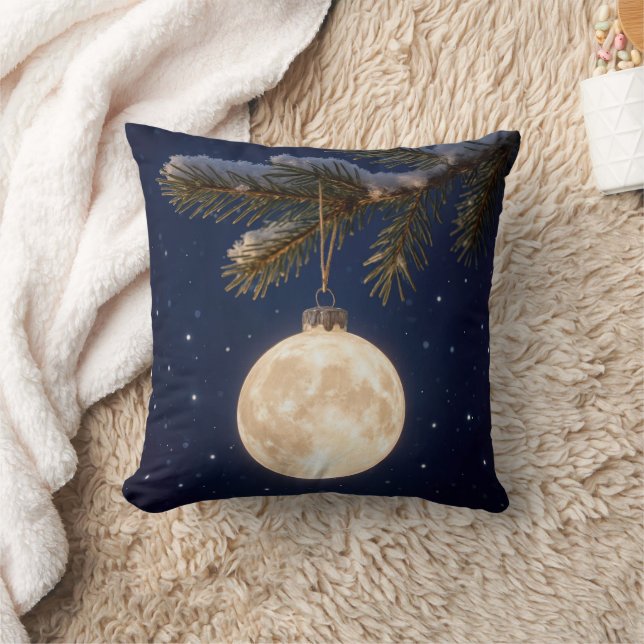Cojín Decorativo Ornamento navideño de luna llena (Manta)