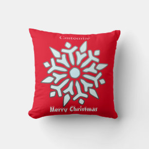 Cojín Decorativo Ornamento navideño de Snowflake Thunder_Cove