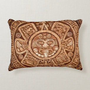 Cojín Decorativo Ornamento pagano de una textura maya de una tribu