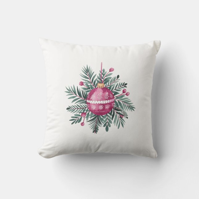 Cojín Decorativo Ornamento rosa (Anverso)