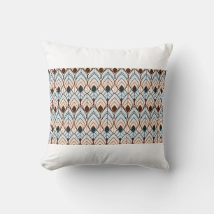 Cojín Decorativo Ornamento sin texturas en estilo art déco. 