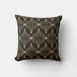 Cojín Decorativo ornamento vintage sin fisuras con diseño estilizad