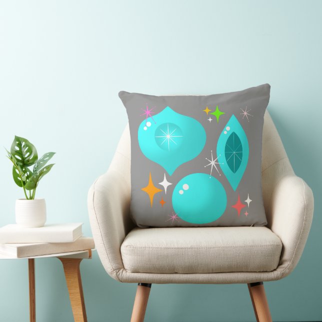 Cojín Decorativo Ornamentos de Retro Aqua (Silla)
