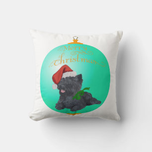 Cojín Decorativo Ornamentos navideños de Cairn Terrier