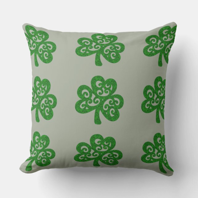 Cojín Decorativo Ornate Celtic Shamrock (Anverso)