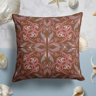 Cojín Decorativo Ornate Elegance en castaño marrón