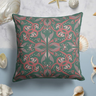 Cojín Decorativo Ornate Elegance en Jade Green