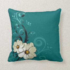 Cojín Decorativo Ornate Flourish Favor| turquesa
