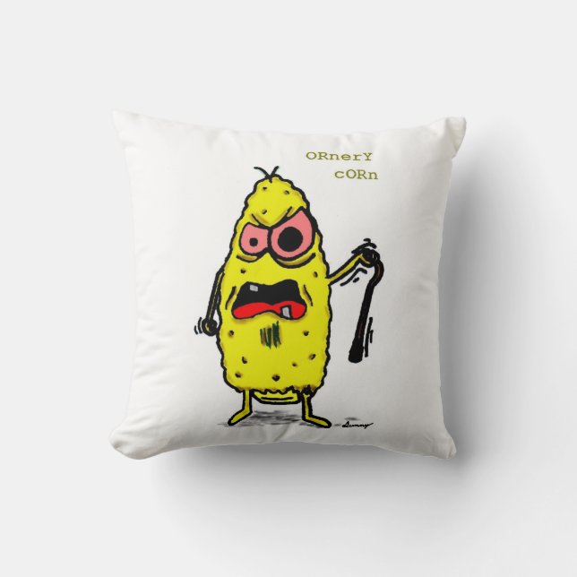 Cojín Decorativo Ornery Corn Pillow - Verde (Anverso)