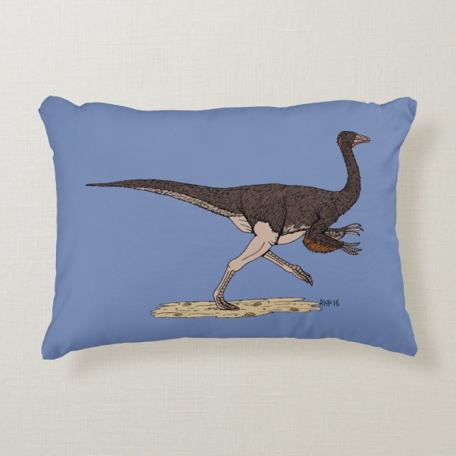Cojín Decorativo Ornithomimus cretácico (Anverso)