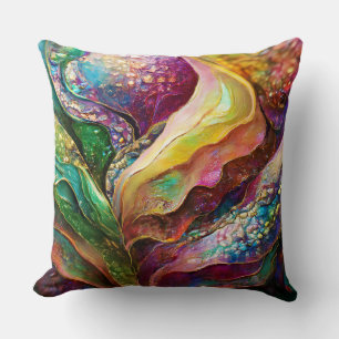 Cojín Decorativo Oro Acent y textos de colores asombrosos