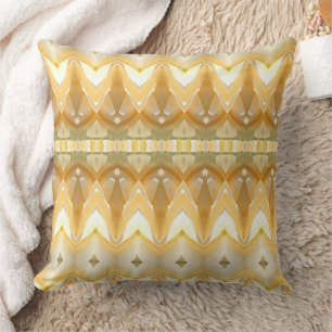 Cojín Decorativo Oro Amarillo Y Blanco