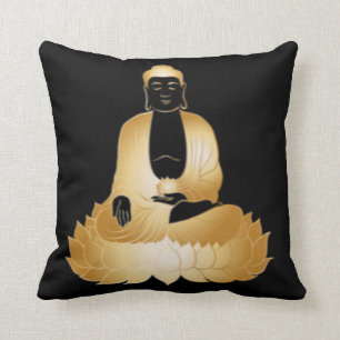 Cojín Decorativo Oro Buda y flor de Lotus