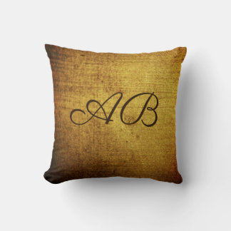 Cojín Decorativo Oro de aspecto vintage utilizado, personalizado