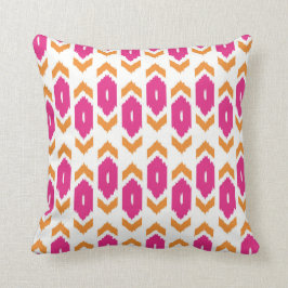 Cojín Decorativo Oro de las rosas fuertes de Ikat Boho y modelo