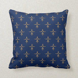 Cojín Decorativo Oro en azul