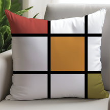 Oro Herrumbre Verde Estilo Mondrian