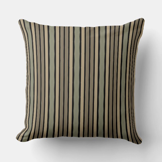 Cojín Decorativo Oro Oliva Con Negro (Anverso)