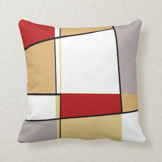 Cojín Decorativo Oro rojo abstracto y gris